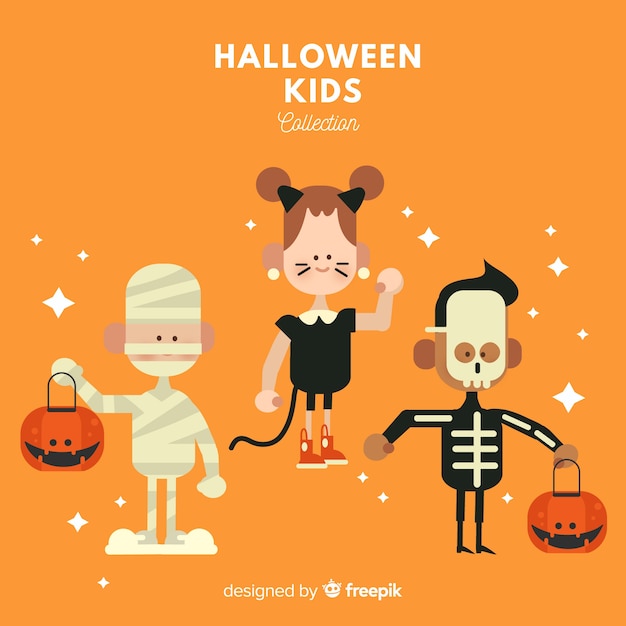 Colección de niños de halloween