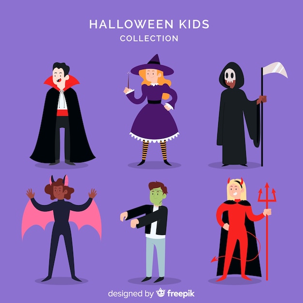 Colección de niños de halloween