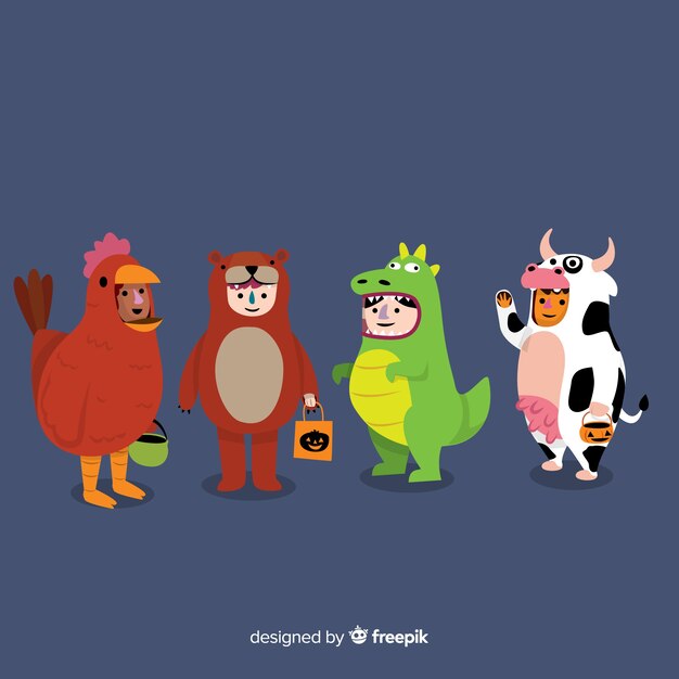 Colección de niños de halloween