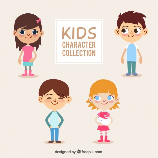 Colección de niños con ojos adorables