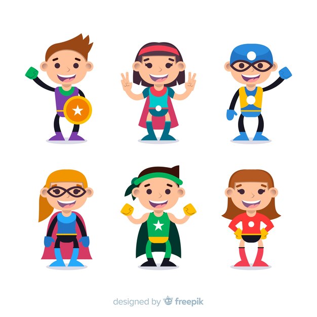 Colección de niños superheroes