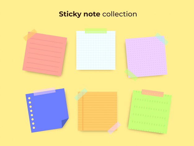 Colección de notas adhesivas