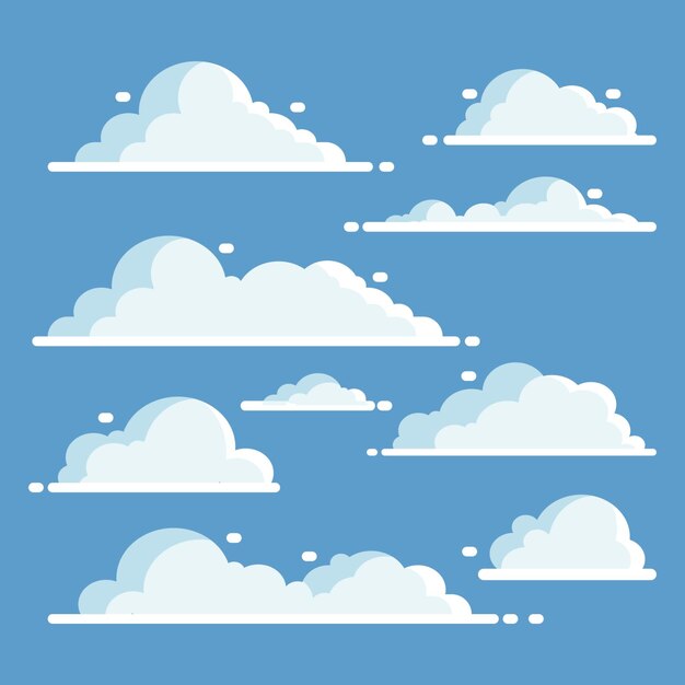 Colección nubes planas