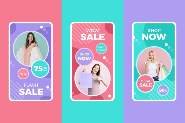 Colección orgánica de historias de venta de instagram
