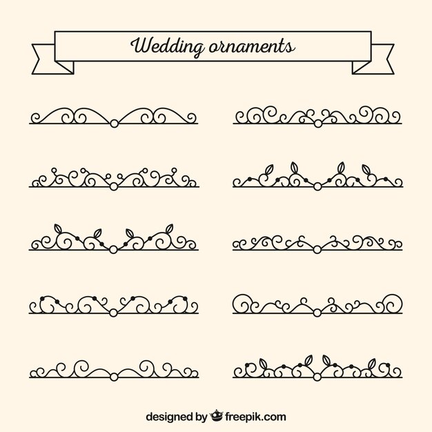 Colección de ornamentos de boda