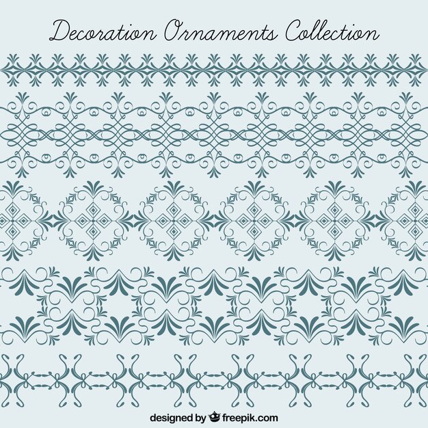 Colección de ornamentos decorativos
