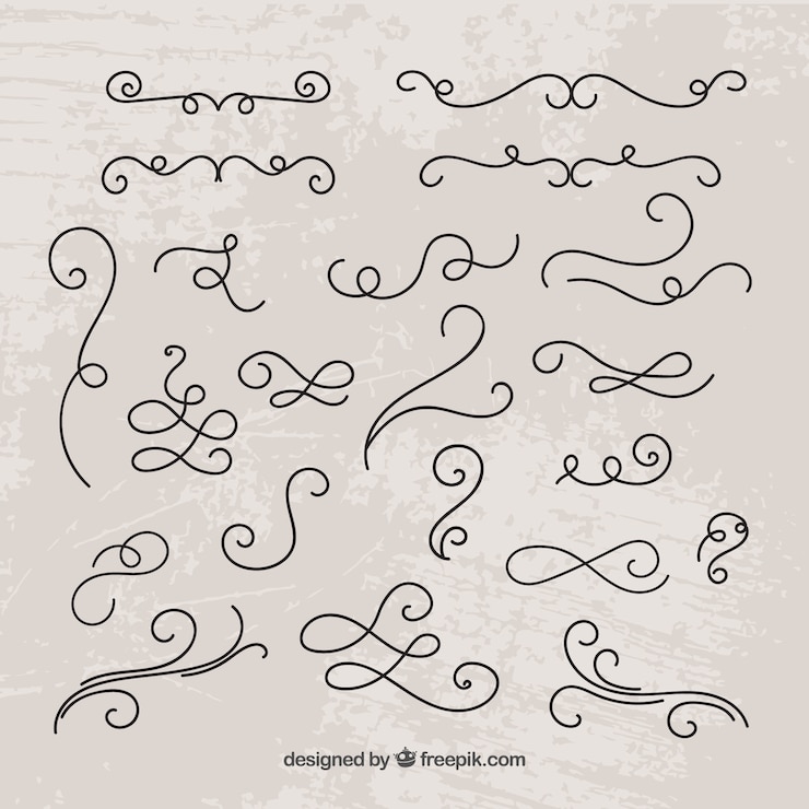 Vector gratuito colección de ornamentos dibujados a mano