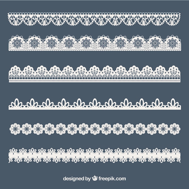 Colección de ornamentos de encaje 
