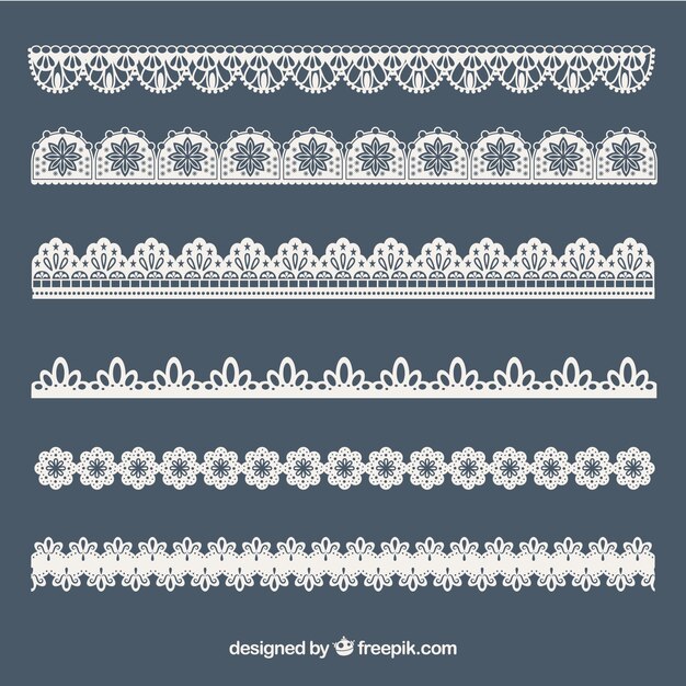 Colección de ornamentos de encaje 