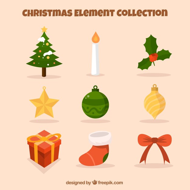Colección de ornamentos navideños