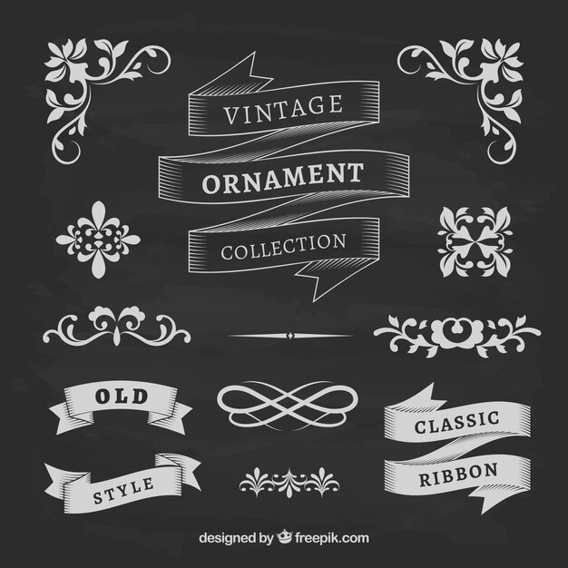 Colección de ornamentos vintage