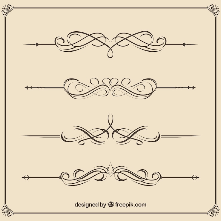 Vector gratuito colección de ornamentos vintage