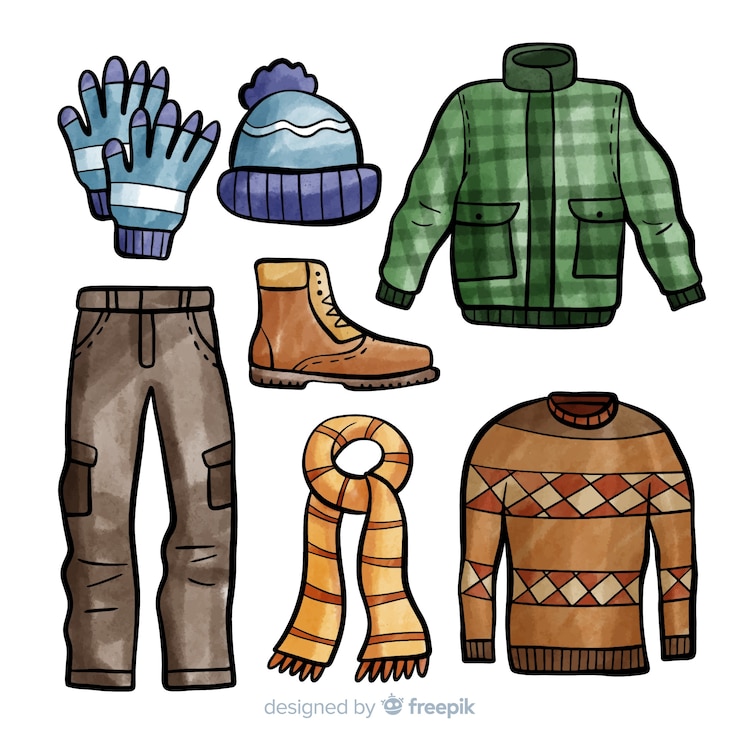 Vector gratuito colección outfit invierno