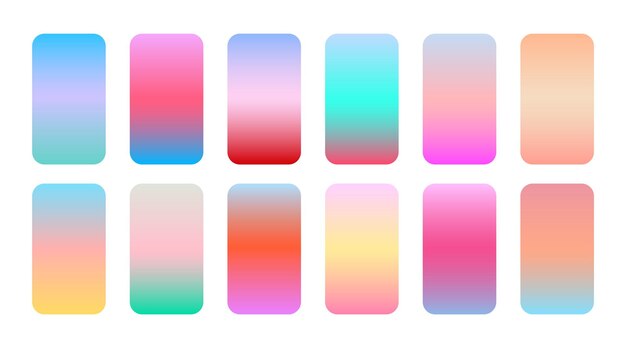 colección de paleta de gradientes de colores abstractos para la presentación