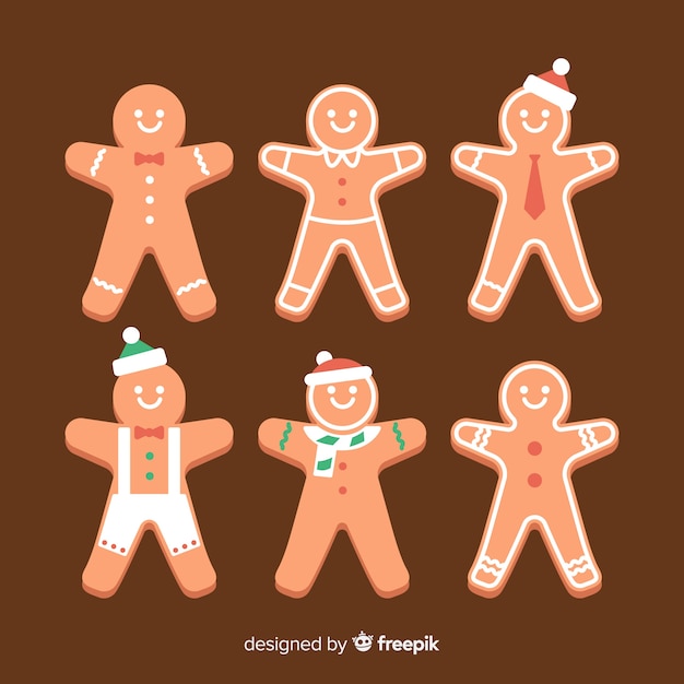 Colección de pan de jengibre navideño
