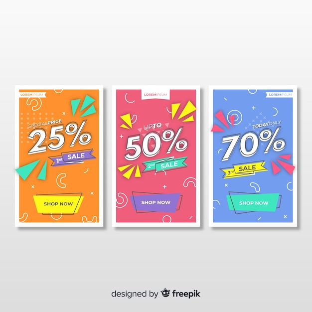 Colección de pancartas de ventas de Memphis