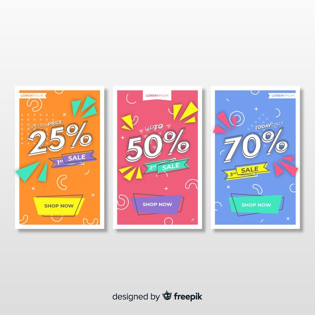 Colección de pancartas de ventas de Memphis