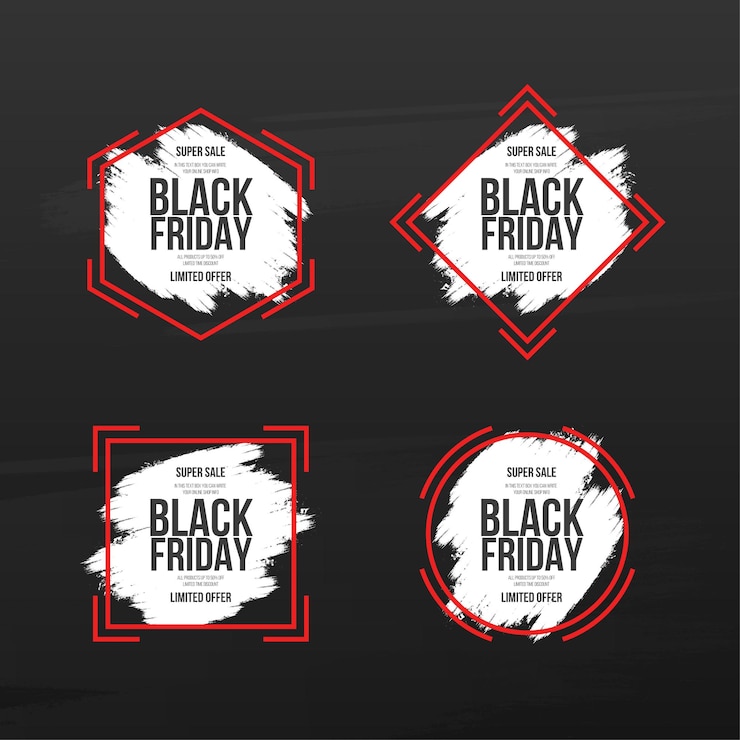 Vector gratuito colección de pancartas de viernes negro
