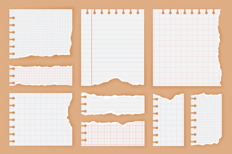 Vector gratuito colección de papel rasgado estilo realista