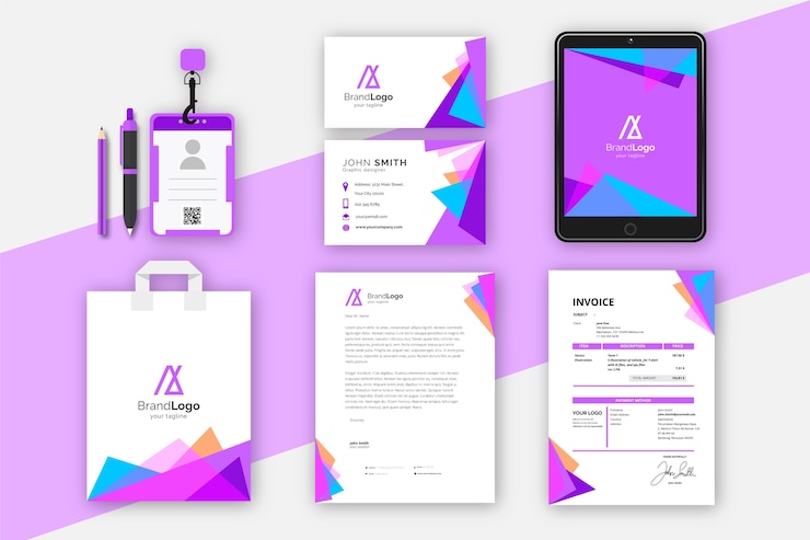 Vector gratuito colección de papelería empresarial moderna