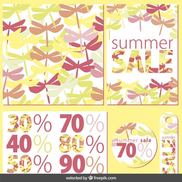 Colección de papelería de rebaja de verano
