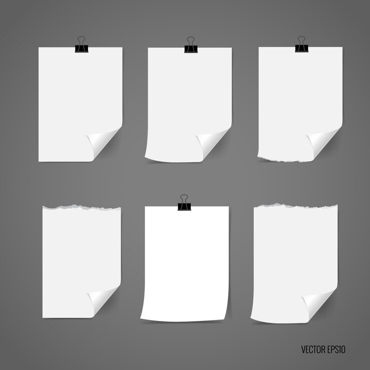 Vector gratuito colección de papeles para anotar