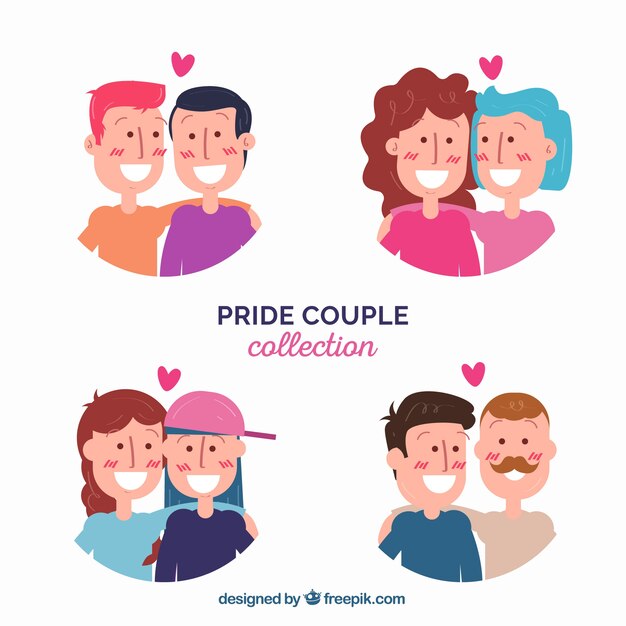 Colección de parejas del orgullo lgbt