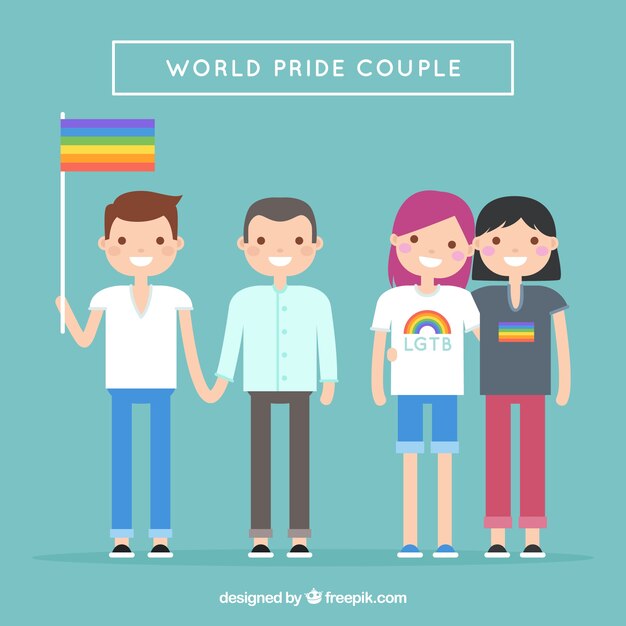 Colección de parejas del orgullo lgbt 