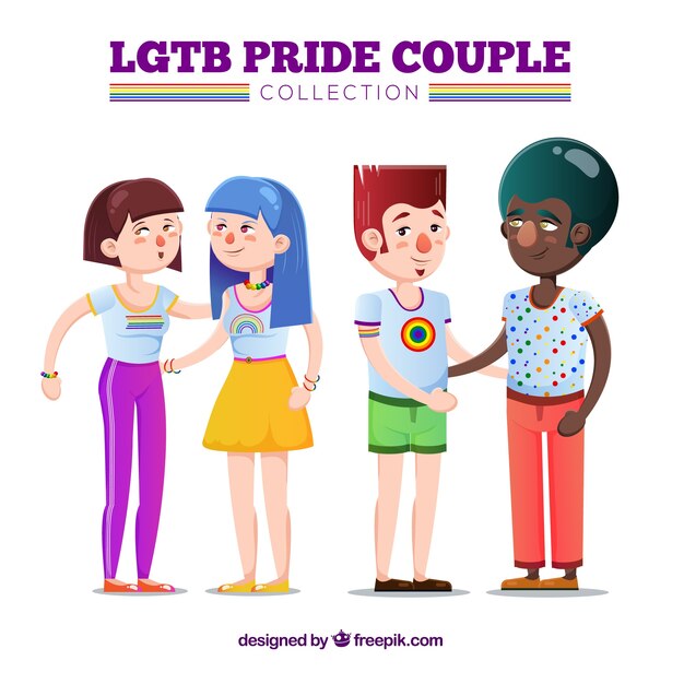Colección de parejas de orgullo lgtb 