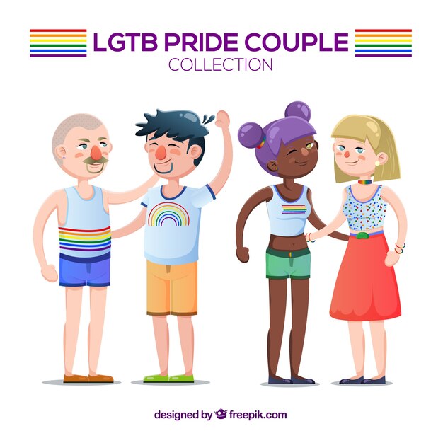 Colección de parejas de orgullo lgtb 