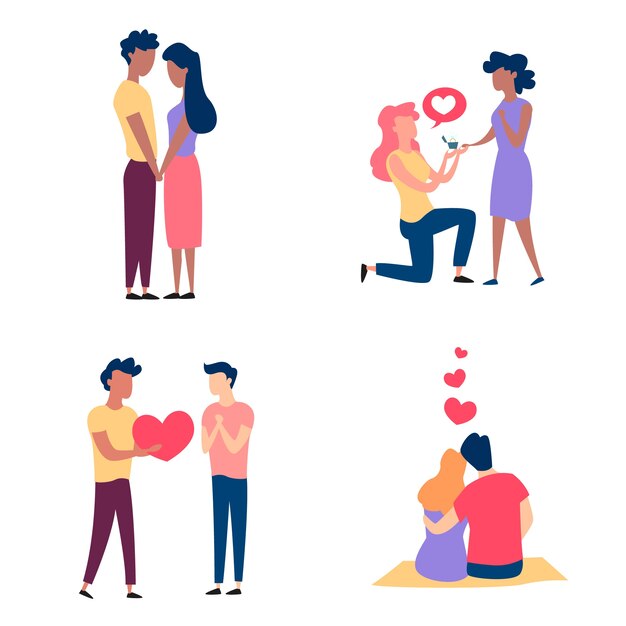 Colección de parejas de san valentín