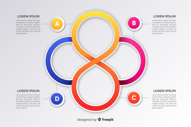 Vector gratuito colección pasos infografía diseño plano