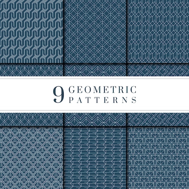Colección de patrón geométrico teñido anudado añil.