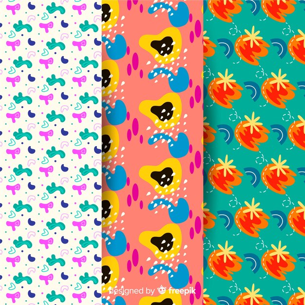 Colección de patrones abstractos dibujados a mano