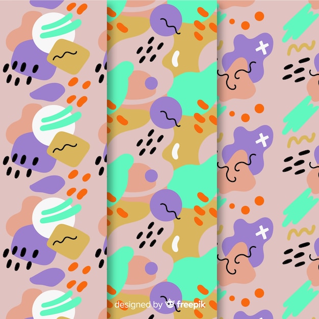 Colección de patrones abstractos dibujados a mano