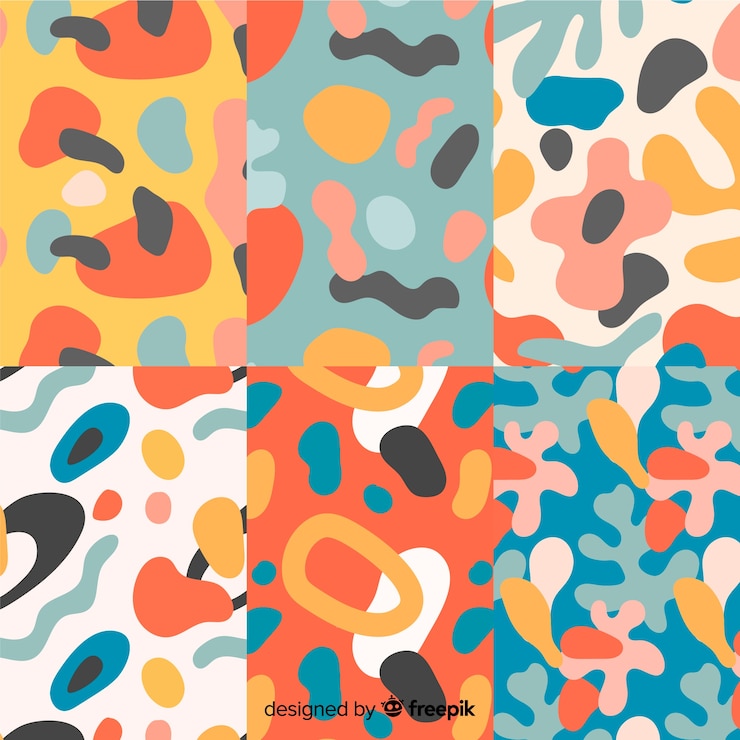 Vector gratuito colección de patrones abstractos dibujados a mano