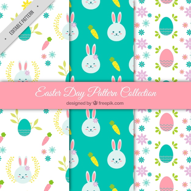 Colección de patrones bonitos de pascua 
