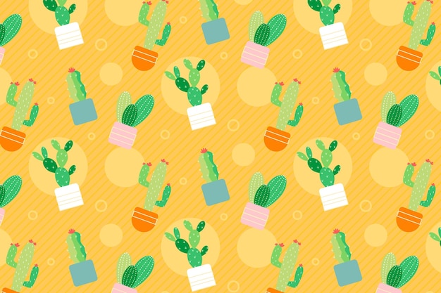 Vector gratuito colección de patrones de cactus