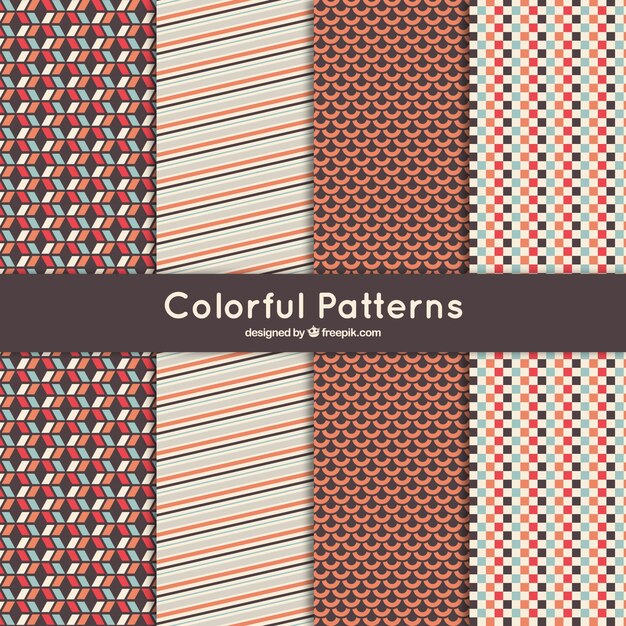 Colección de patrones de colores
