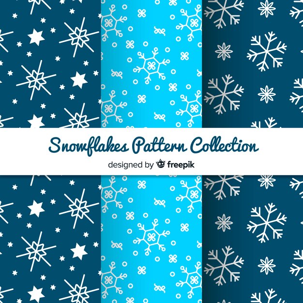 Colección patrones copos de nieve