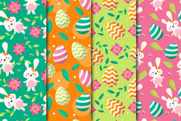 Colección de patrones del día de pascua