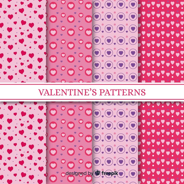 Colección de patrones del día de san valentín