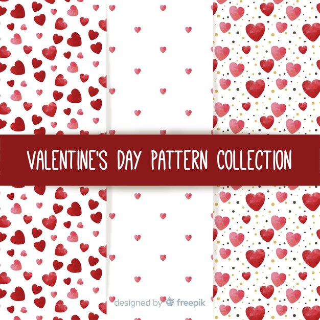Colección de patrones del día de san valentin
