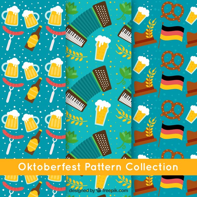 Colección de patrones para la fiesta del oktoberfest