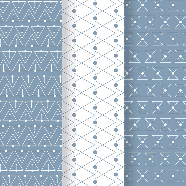 Vector gratuito colección de patrones geométricos mínimos
