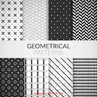 Vector gratuito colección de patrones geometricos