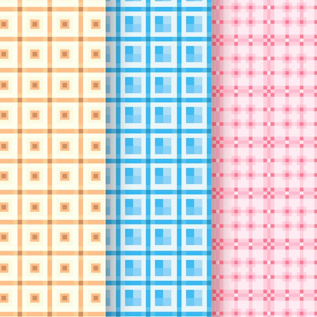 Colección de patrones de guinga pastel