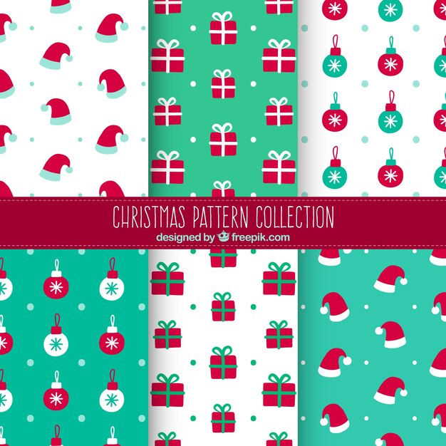 Colección de patrones de navidad fantásticos