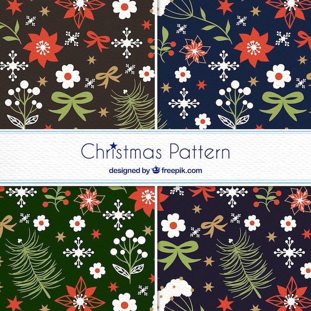 Colección de patrones navideños