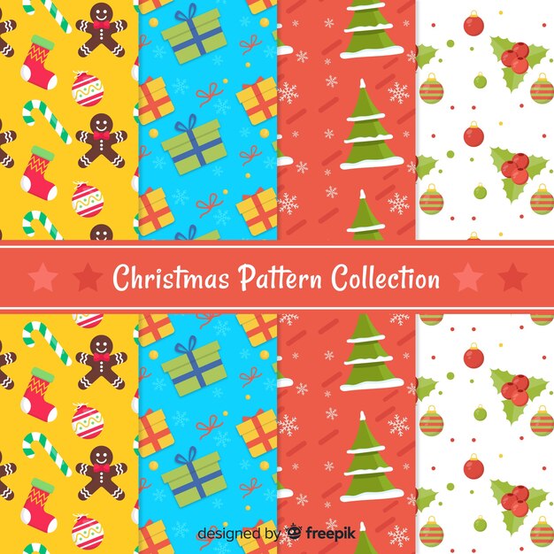 Colección de patrones navideños 
